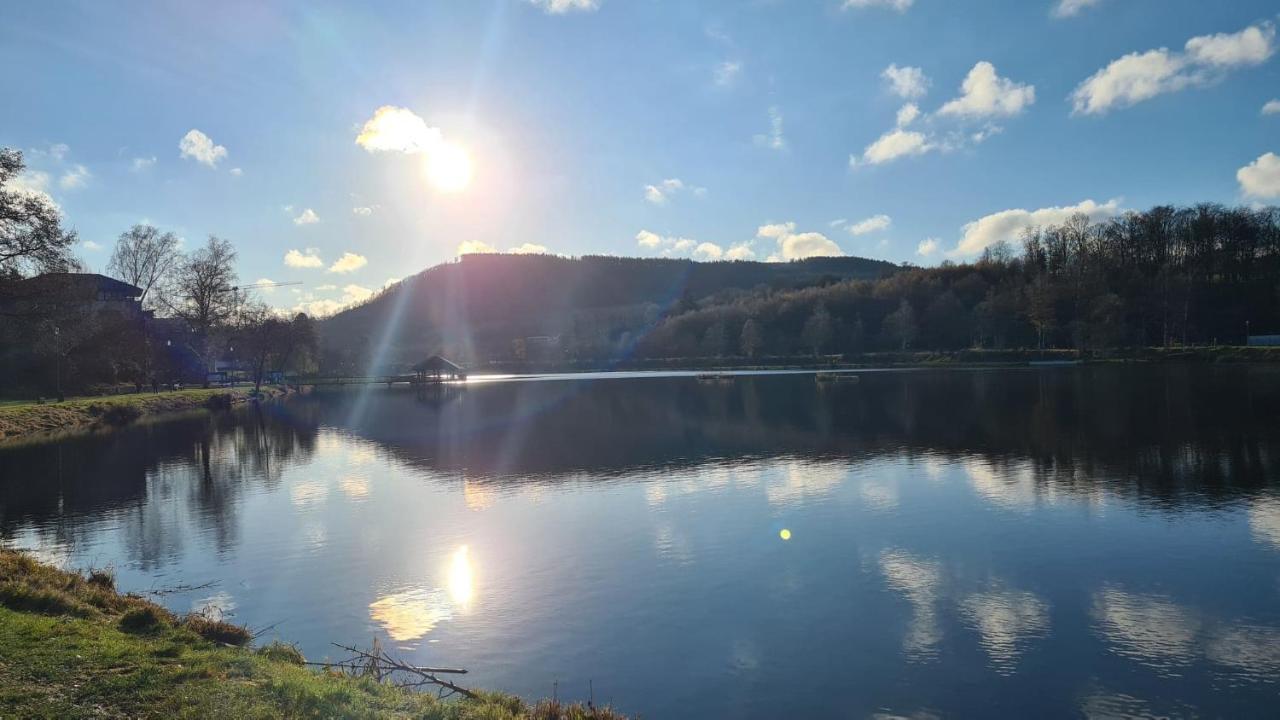 Le Salmoyard, Studio Au Bord Du Lac A Vielsalm Bagian luar foto